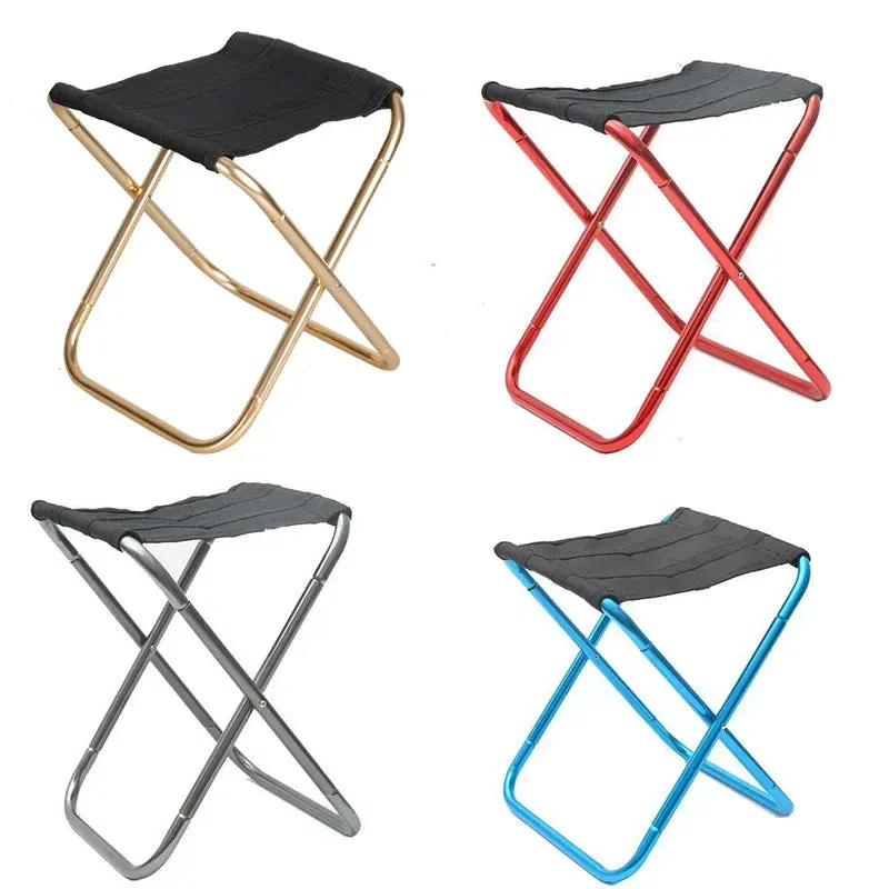 Alloy Seat With Stool Outdoor Fishing Camping Aluminum Specialized items Limited access Folding Golden Bag Camping Chair Chair