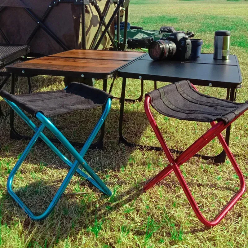 Alloy Seat With Stool Outdoor Fishing Camping Aluminum Specialized items Limited access Folding Golden Bag Camping Chair Chair