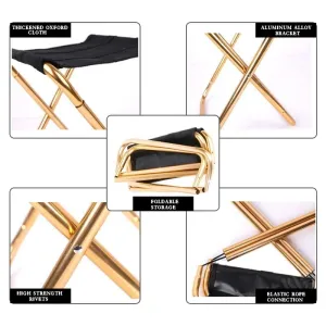 Alloy Seat With Stool Outdoor Fishing Camping Aluminum Specialized items Limited access Folding Golden Bag Camping Chair Chair