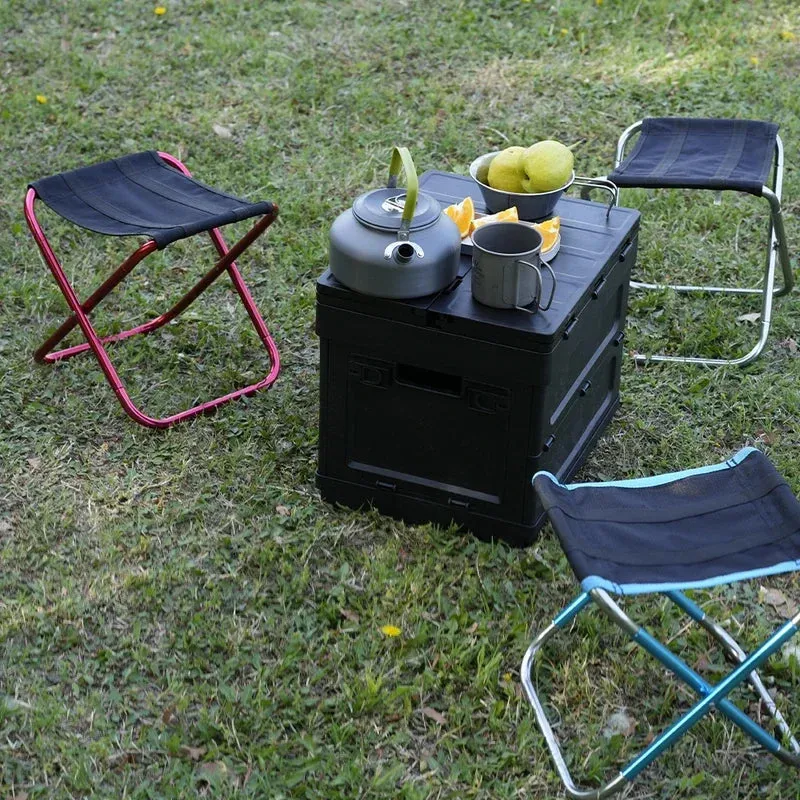 Alloy Seat With Stool Outdoor Fishing Camping Aluminum Specialized items Limited access Folding Golden Bag Camping Chair Chair