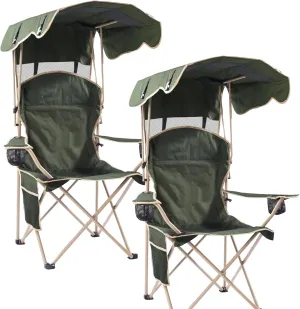 Amazing for less Folding Chair – Portable Outdoor Camping & Beach Chair (Olive Green (Shade), (2-Pack))
