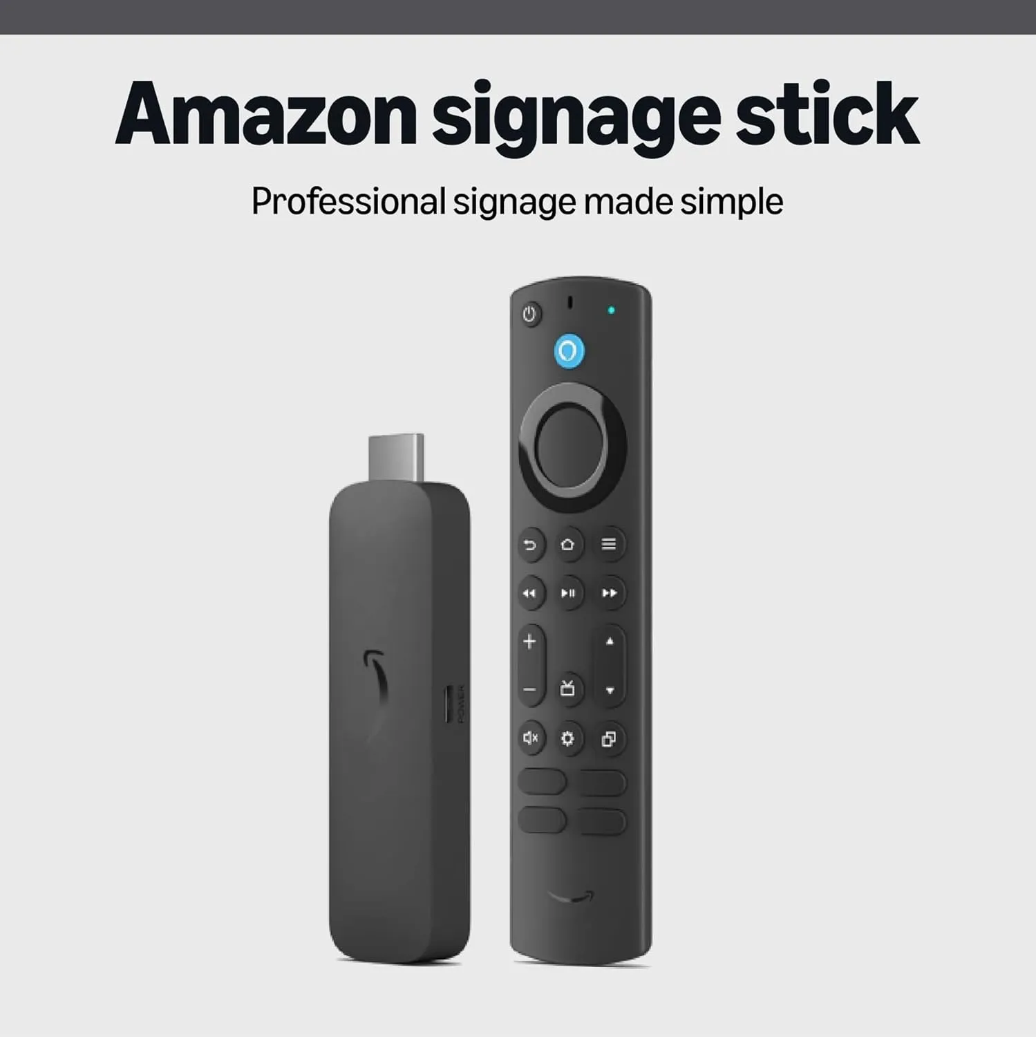 Amazon Signage Stick - digital signage media player - quad-core SoC, 4K video streaming and playback, WiFi 6E