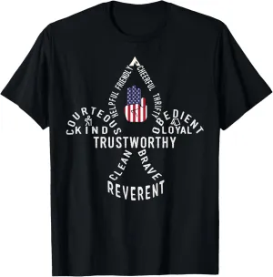 America Flag Scouting law T-Shirt