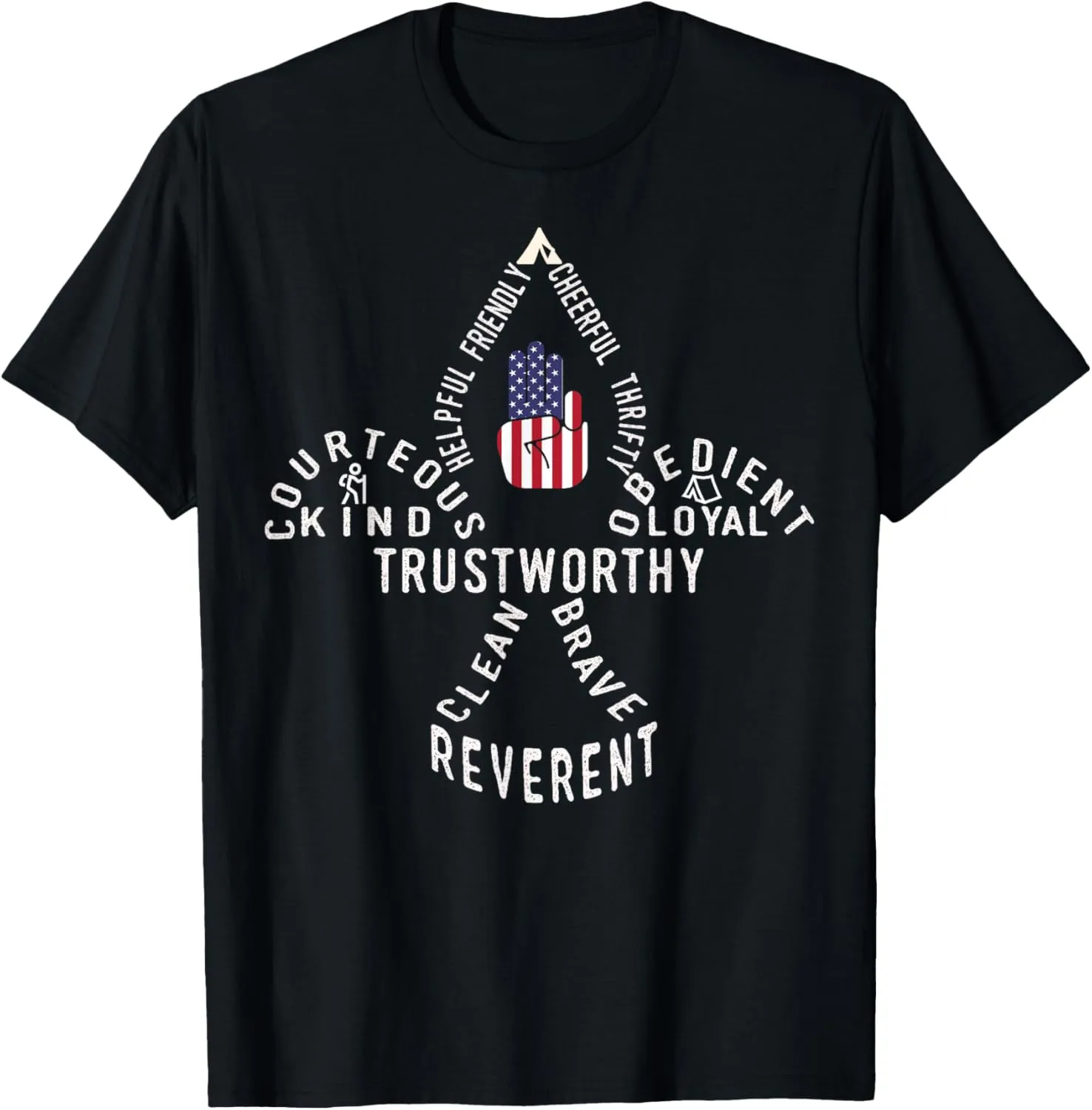 America Flag Scouting law T-Shirt