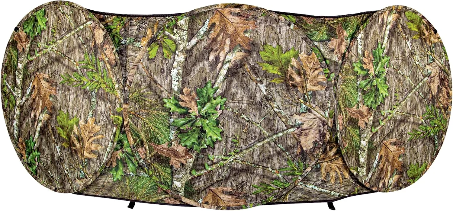 Ameristep Jakehouse Lightweight Durable 96" x 27" Compact Size 2-Person Capacity Portable Turkey Hunting Ground Blind - Mossy Oak Obsession