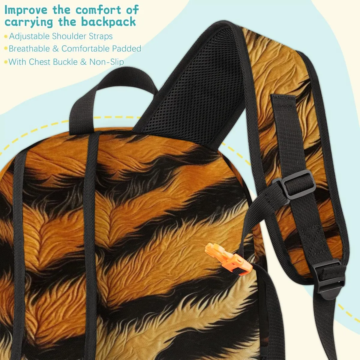 Animal Print Carry on Travel Backpack for Women Men Water resistant Lightweight Rucksack Backpack for Weekender Casual Work Hiking Jungle Animal