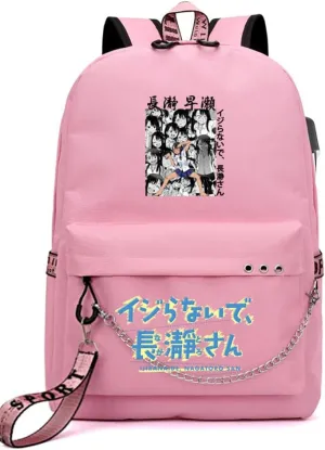 Anime Don't Toy With Me Miss Nagatoro Ijiranaide Nagatoro San Backpack Cosplay Backpack With Chain (6)