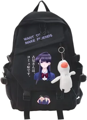 Anime Komi Cant Communicate Komi Shouko San Excited Cosplay Aesthetic Backpack With pendant (1)
