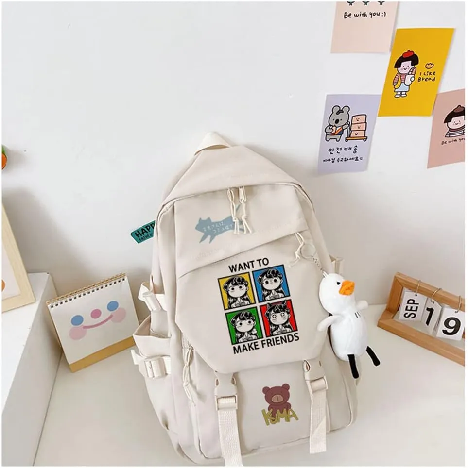 Anime Komi Cant Communicate Komi Shouko San Excited Cosplay Aesthetic Backpack With pendant (8)