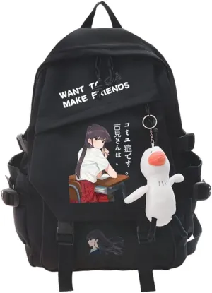 Anime Komi Cant Communicate Komi Shouko San Excited Cosplay Aesthetic Backpack With pendant (8)