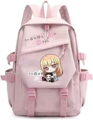 Anime My Dress Up Darling Marin Kitagawa dokidoki Backpack Cosplay Kawaii Backpack For Teens (10)