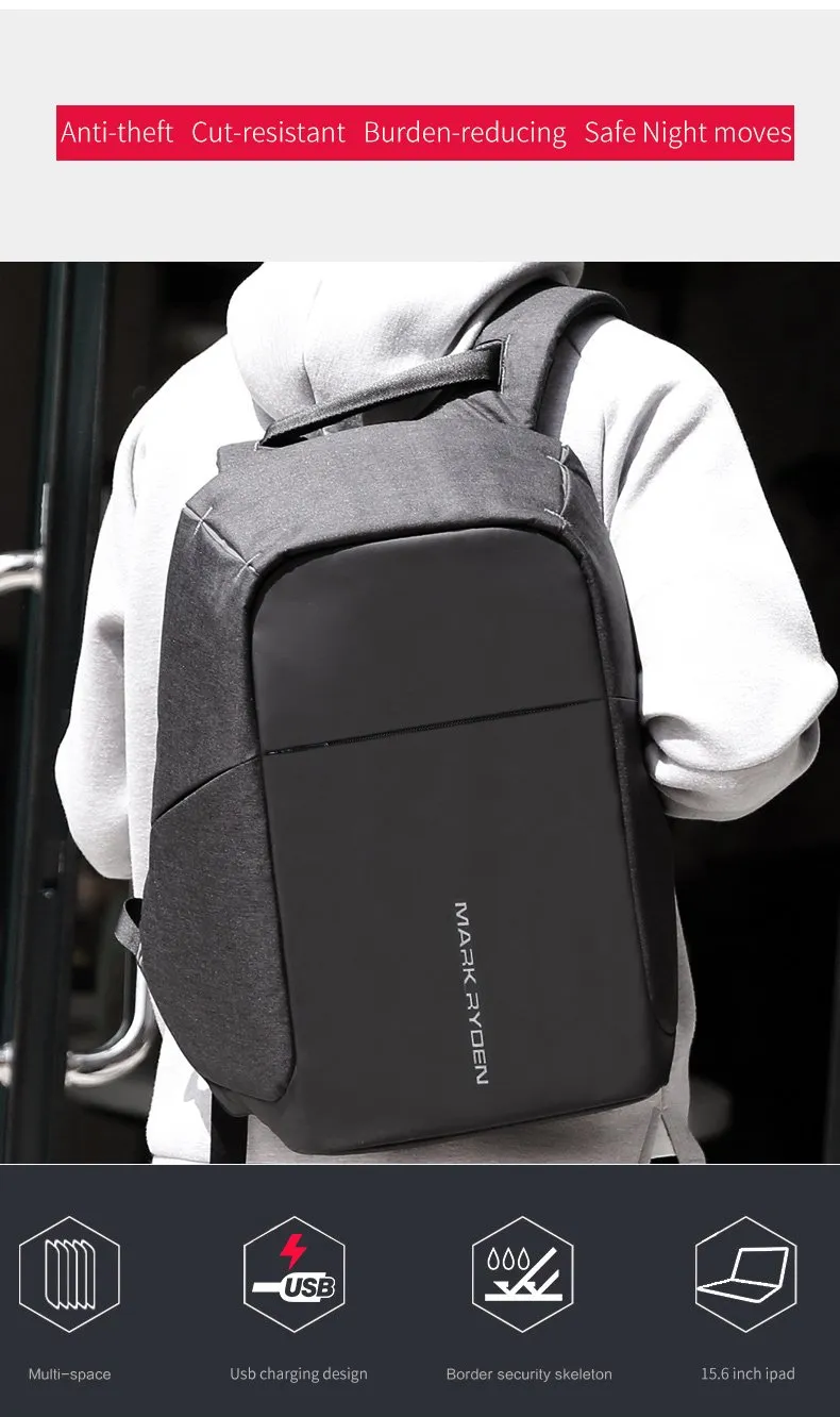 Anti Thief Multifunction Laptop Backpacks