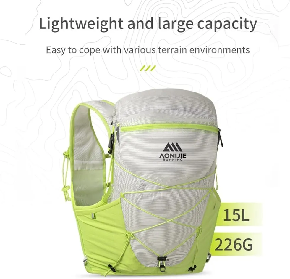AONIJIE 15L Large Capacity Professional Trail Running Backpack for Outdoor Cycling Suitable Hiking Mountaineering