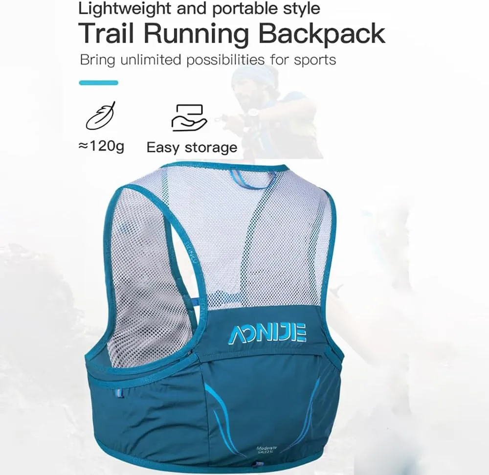AONIJIE 2.5L Hydration Vest, Lightweight Breathable and Stable Running Backpack Suitable for Outdoor Men and Women,Marathon