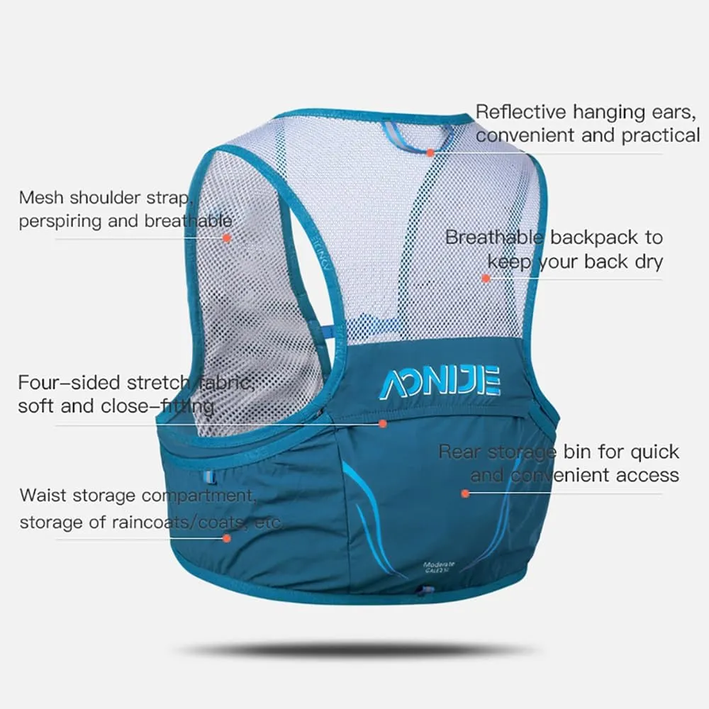 AONIJIE 2.5L Hydration Vest, Lightweight Breathable and Stable Running Backpack Suitable for Outdoor Men and Women,Marathon