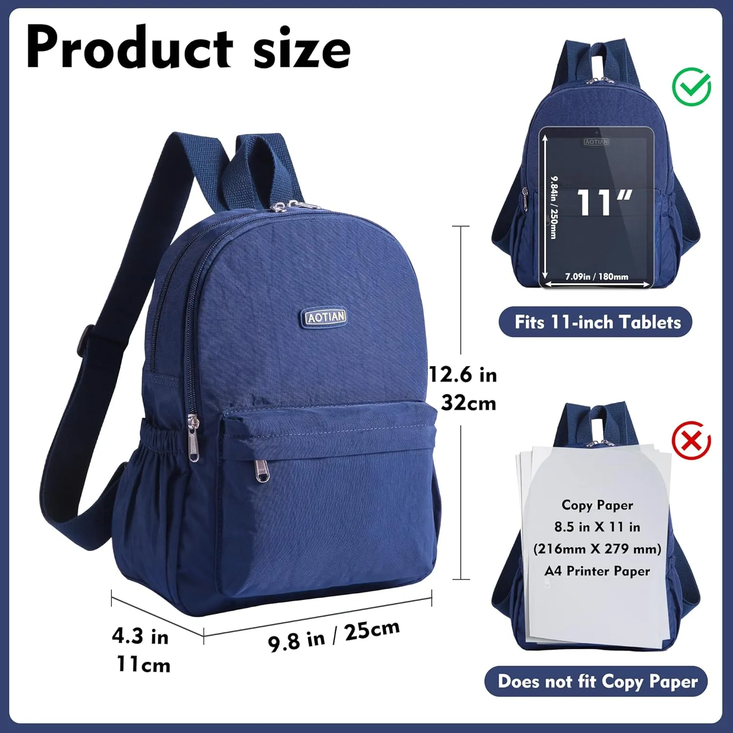 AOTIAN Lightweight Small Hiking Backpack for Women - Durable Water-Resistant Daypack for Travel, Camping & Outdoor Adventures