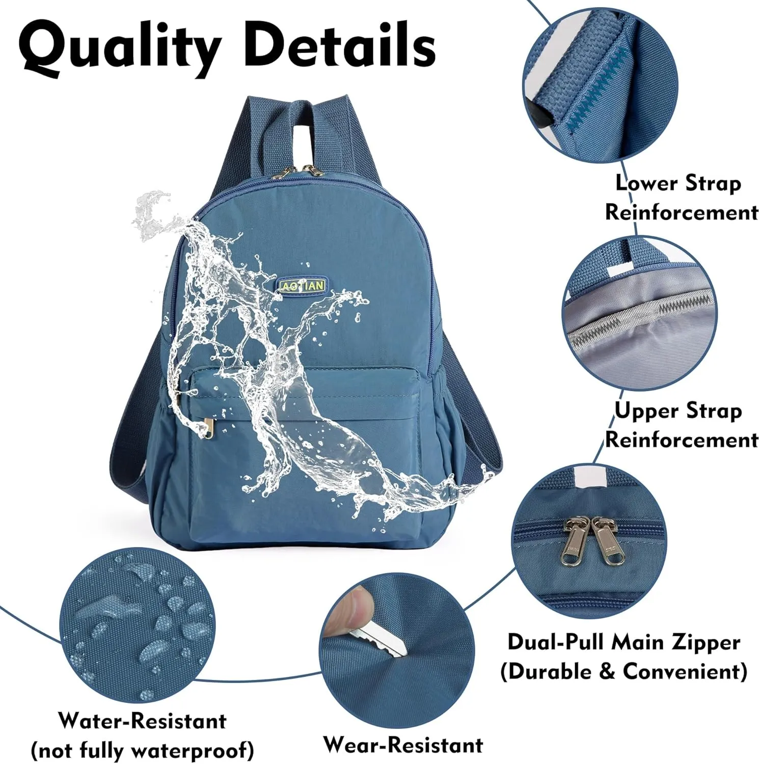AOTIAN Lightweight Small Hiking Backpack for Women - Durable Water-Resistant Daypack for Travel, Camping & Outdoor Adventures