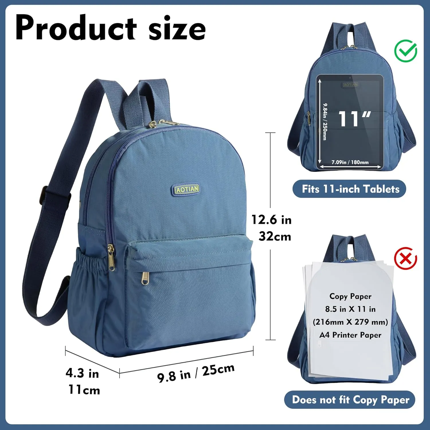 AOTIAN Lightweight Small Hiking Backpack for Women - Durable Water-Resistant Daypack for Travel, Camping & Outdoor Adventures