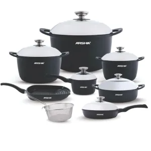 Arshia Cookware Sets 14Pcs Gray CO395-2985