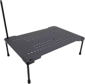 Asixxsix IGT Camping Table Kit with Height Adjustable Telescopic Rod, Carbon Steel Aluminum Alloy Folding Camping Table Portable Picnic Table with Storage Bag for Outdoor BBQ Fishing