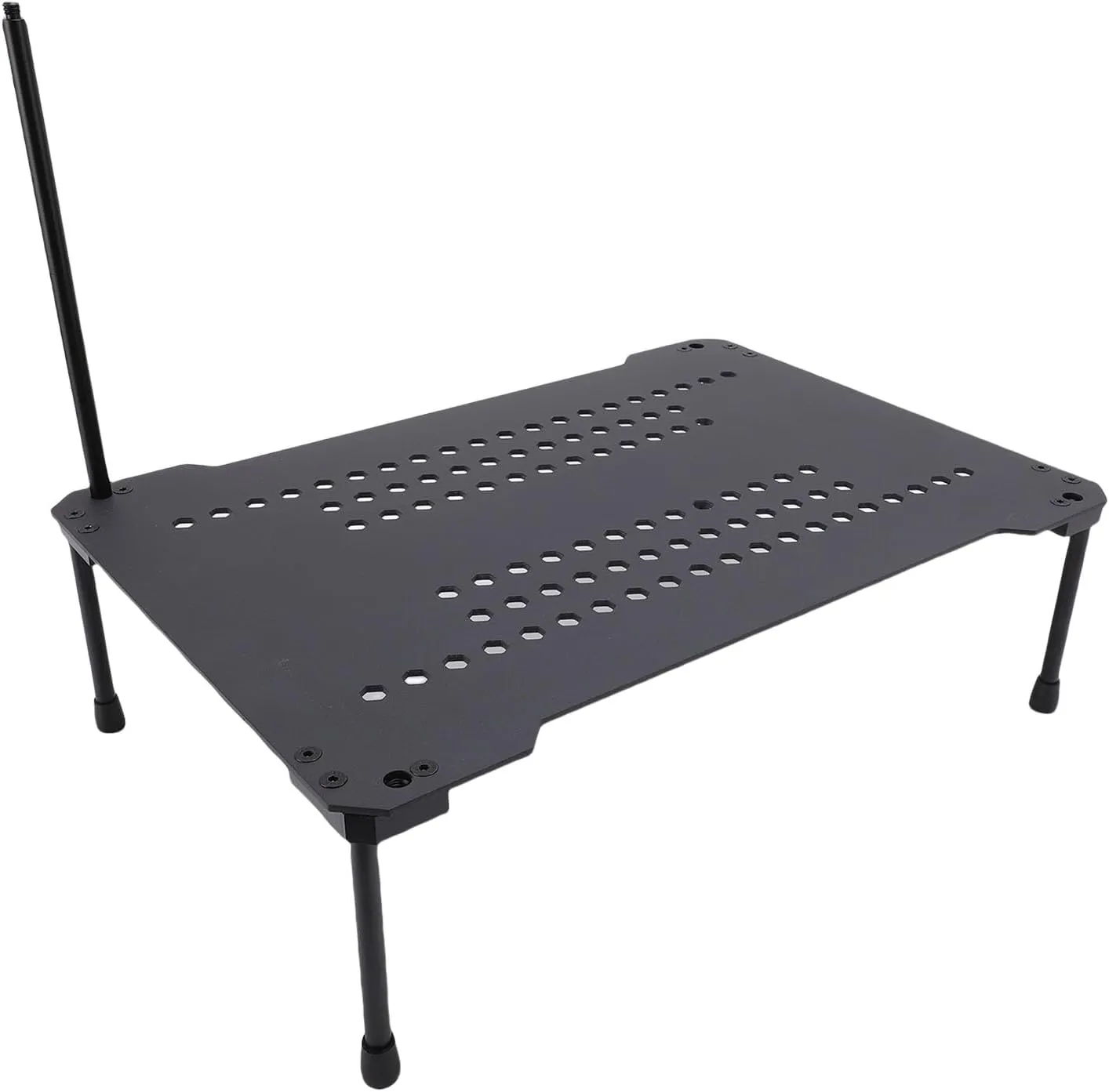 Asixxsix IGT Camping Table Kit with Height Adjustable Telescopic Rod, Carbon Steel Aluminum Alloy Folding Camping Table Portable Picnic Table with Storage Bag for Outdoor BBQ Fishing