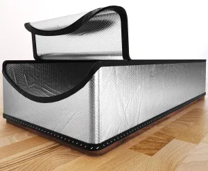 Attic Door Insulation Cover 25"x54"x11", Energy Saving Tent Attic Stairs Cover Ladder Pull Down Insulator, R-Value 15.5 Thicken Aluminum Foil Stairway Insulation with Zipper Fireproof