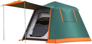 Automatic Camping Tent for 3-4 Persons Hydraulic Instant Tent Easy Setup Two-Door Hiking Tent for Camping Mountaineering Outdoor Travel