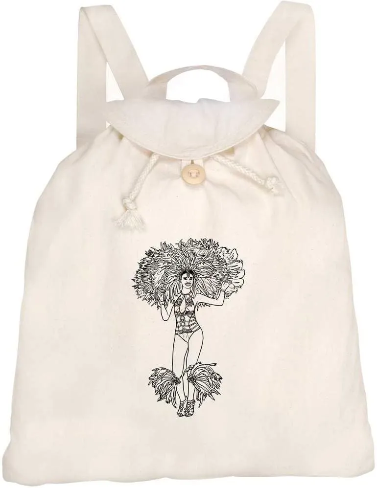 Azeeda 'Samba Carnival Woman' Canvas Rucksack/Backpack (RK00027849)