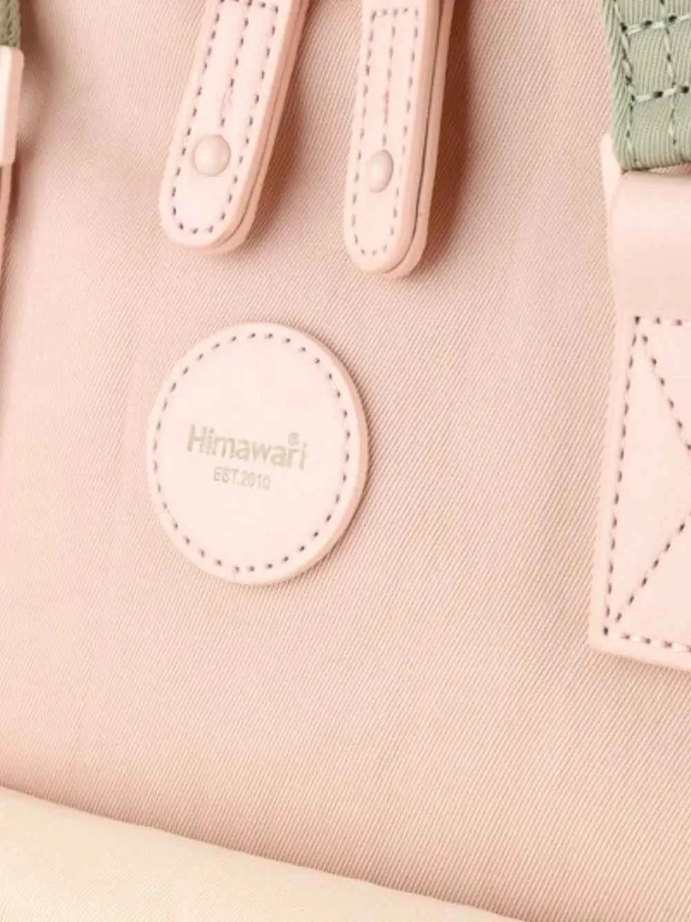 Backpack Canvas Connected Label Himawari Waterproof Creative Contrast Round with Bag