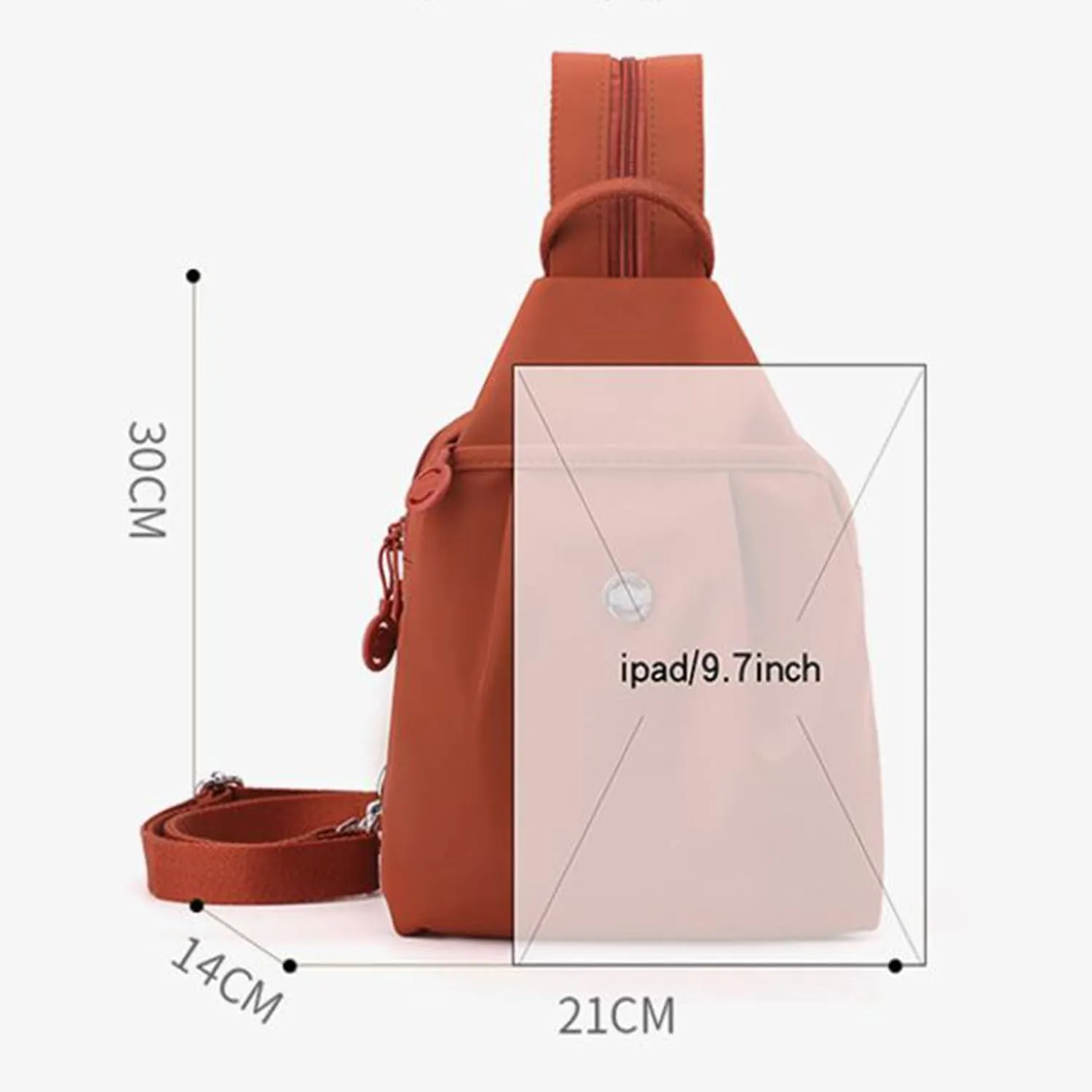 Backpack Chest Bags Double Zipper Large Capacity, Large Capacity Oxford Crossbody Backpack with Anti-Theft Design (Blue2)