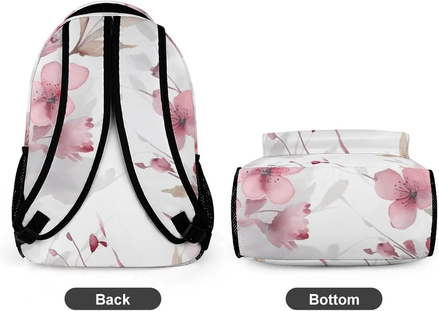 Backpack for Men Women Laptop Backpack Hand Drawn Flowers Casual Daypack Laptop Bag for Travel