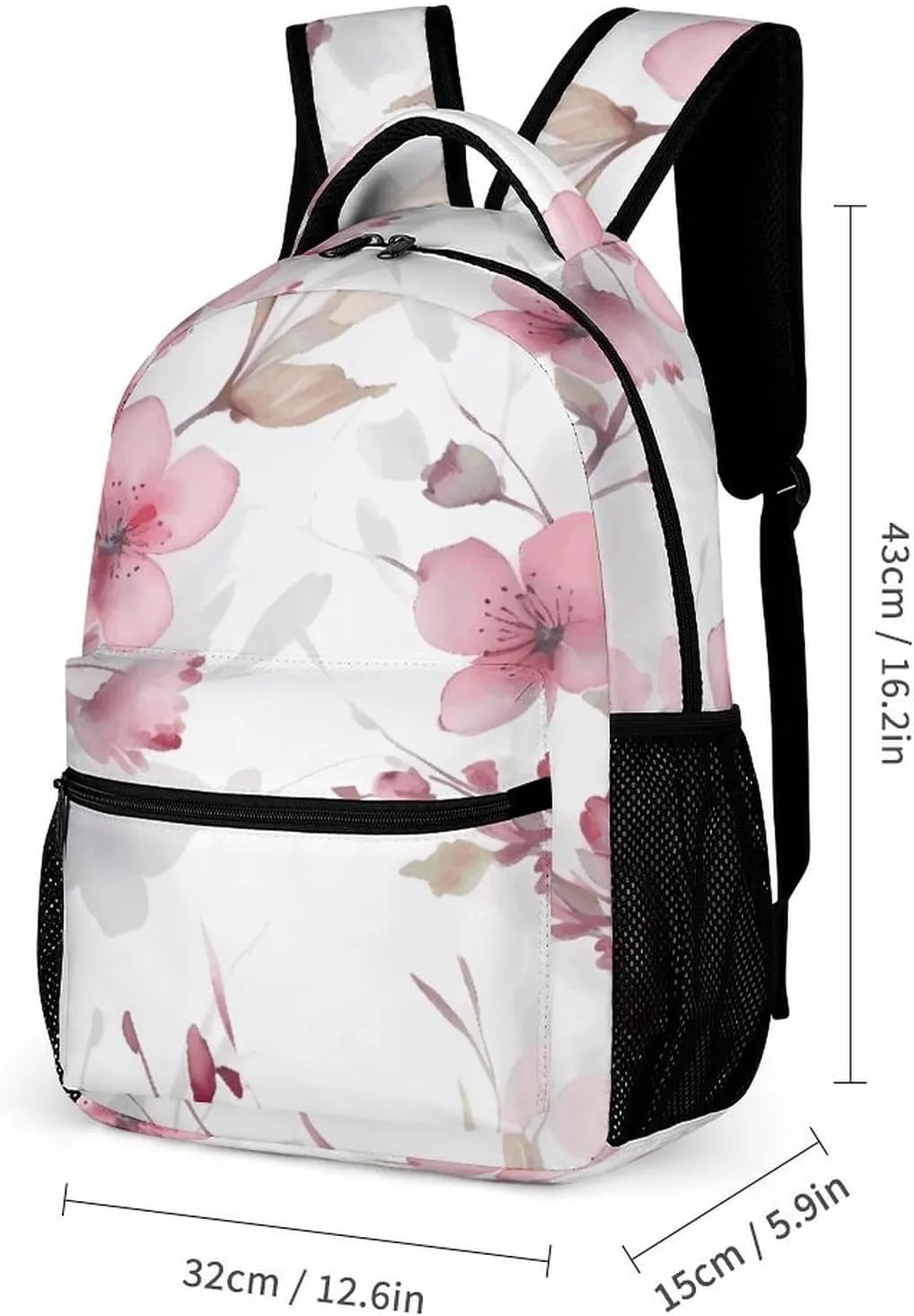 Backpack for Men Women Laptop Backpack Hand Drawn Flowers Casual Daypack Laptop Bag for Travel