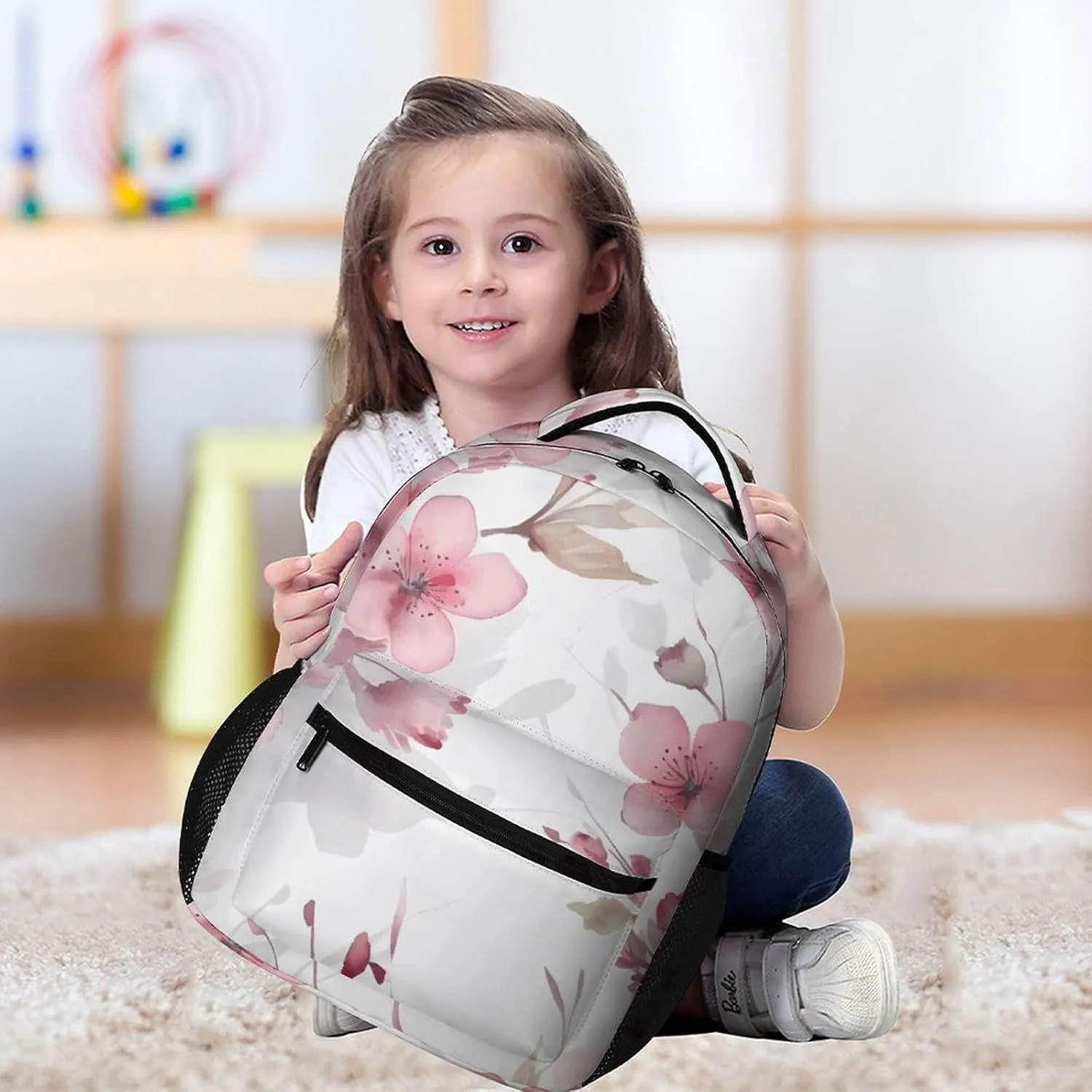Backpack for Men Women Laptop Backpack Hand Drawn Flowers Casual Daypack Laptop Bag for Travel