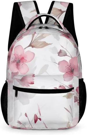 Backpack for Men Women Laptop Backpack Hand Drawn Flowers Casual Daypack Laptop Bag for Travel