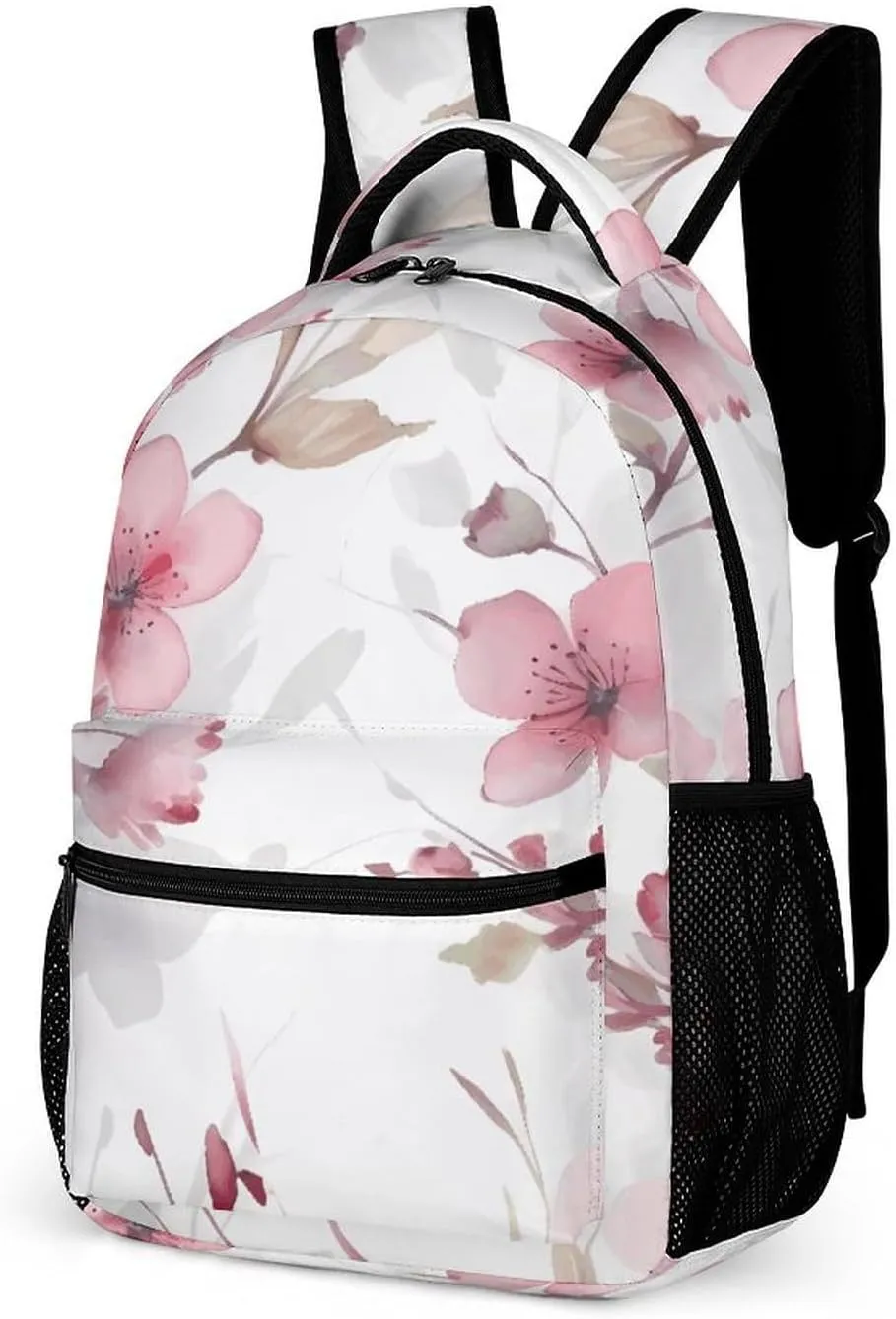 Backpack for Men Women Laptop Backpack Hand Drawn Flowers Casual Daypack Laptop Bag for Travel