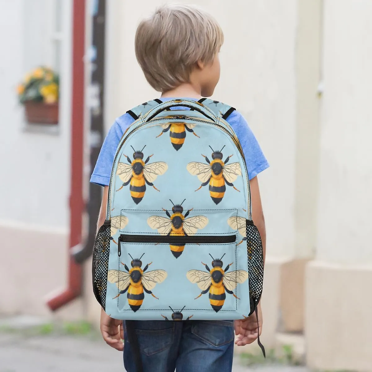 Backpack for Women Men, Waterproof Spring Summer Bee Casual Back Packs, Lightweight Honey Bee Daypack Bags for Travel Camping Work
