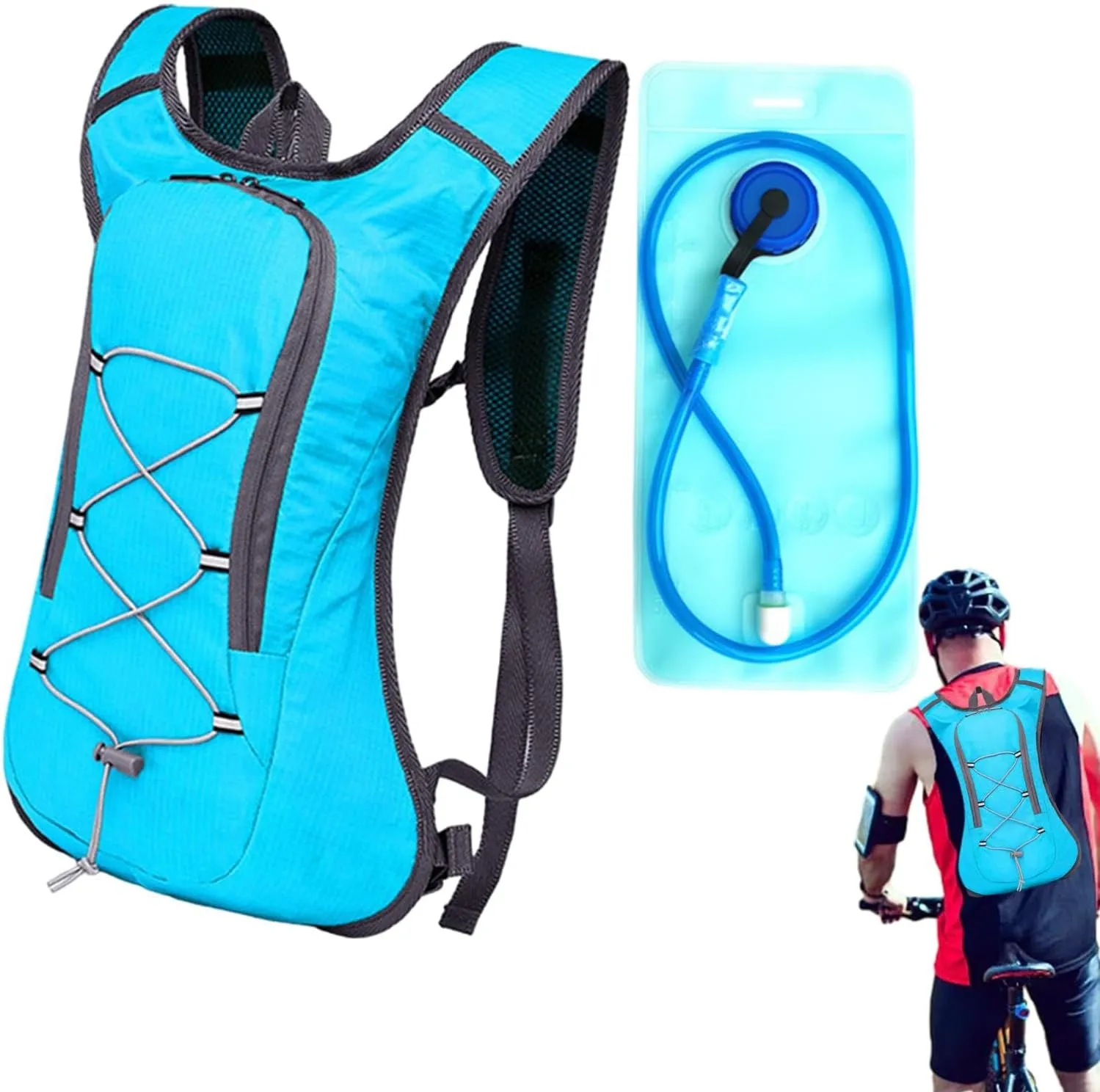 Backpack - Sports Leakproof Hydration Vest,Portable for Running, Cycling, Breathable Water Backpack for
