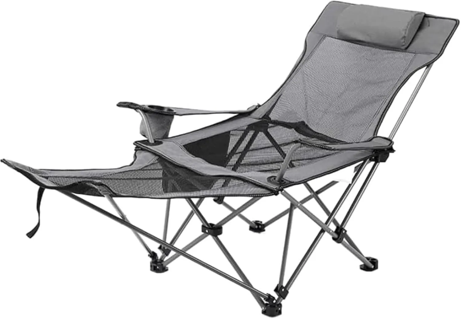 Backpacking Chair Breathable Mesh Fabric Folding Chair, Galvanized Steel Pipe Frame Beach Chair, Detachable Camping Chair for Outside/Picnic Foldable Chair