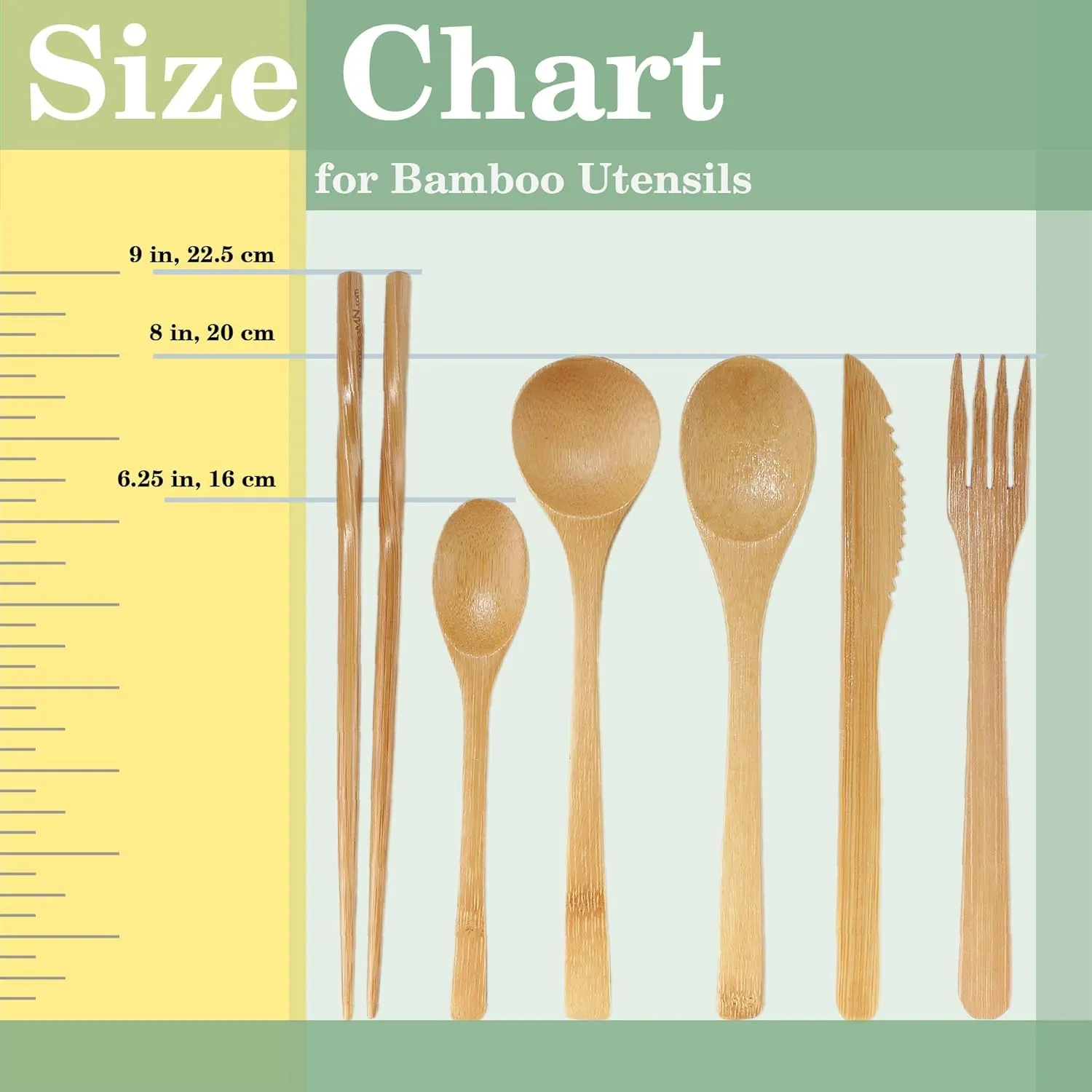 BambooMN Camping Mess Kit Lightweight Organic 8" x 8" Bamboo Plates, Forks, Knifes and Spoons for Camping, Hiking, or Backpacking - 10 Sets