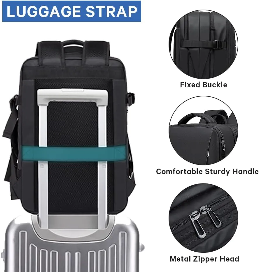 BANGE 45L Travel Backpack, Carry On Backpack Convertible Duffle Bag Fit for 17.3 Inch Laptop for Men and Women