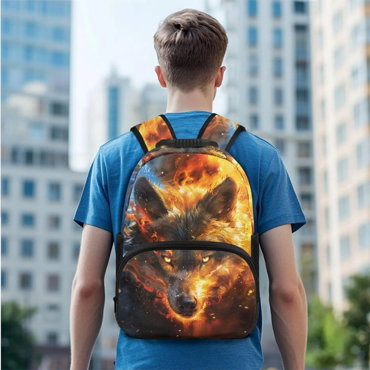Baseball Backpack with Lunch Box Kids Boys Ages 4-6, Lightweight Bookbag Set for Boys Includes Pencil Case Large Capacity School Bag Set of 3 Pieces