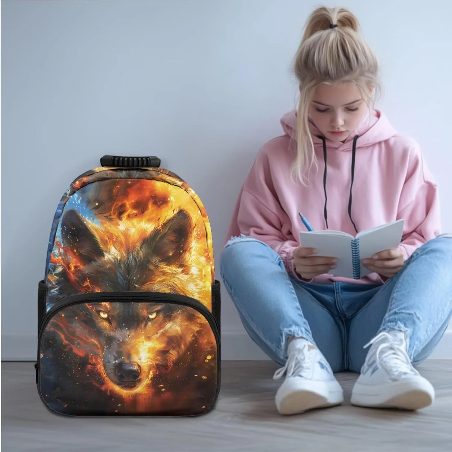 Baseball Backpack with Lunch Box Kids Boys Ages 4-6, Lightweight Bookbag Set for Boys Includes Pencil Case Large Capacity School Bag Set of 3 Pieces