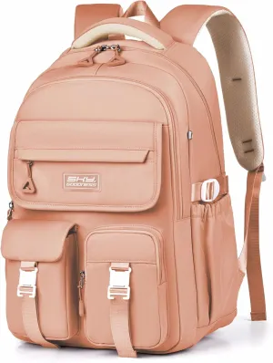 BASICPOWER School Backpack for Girls: Preppy Large Bookbag Fit 15.6 inch Laptop - Casual Waterproof Daypack for Travel & Campus- Back to School Gifts for 7-16 Teens & Kids