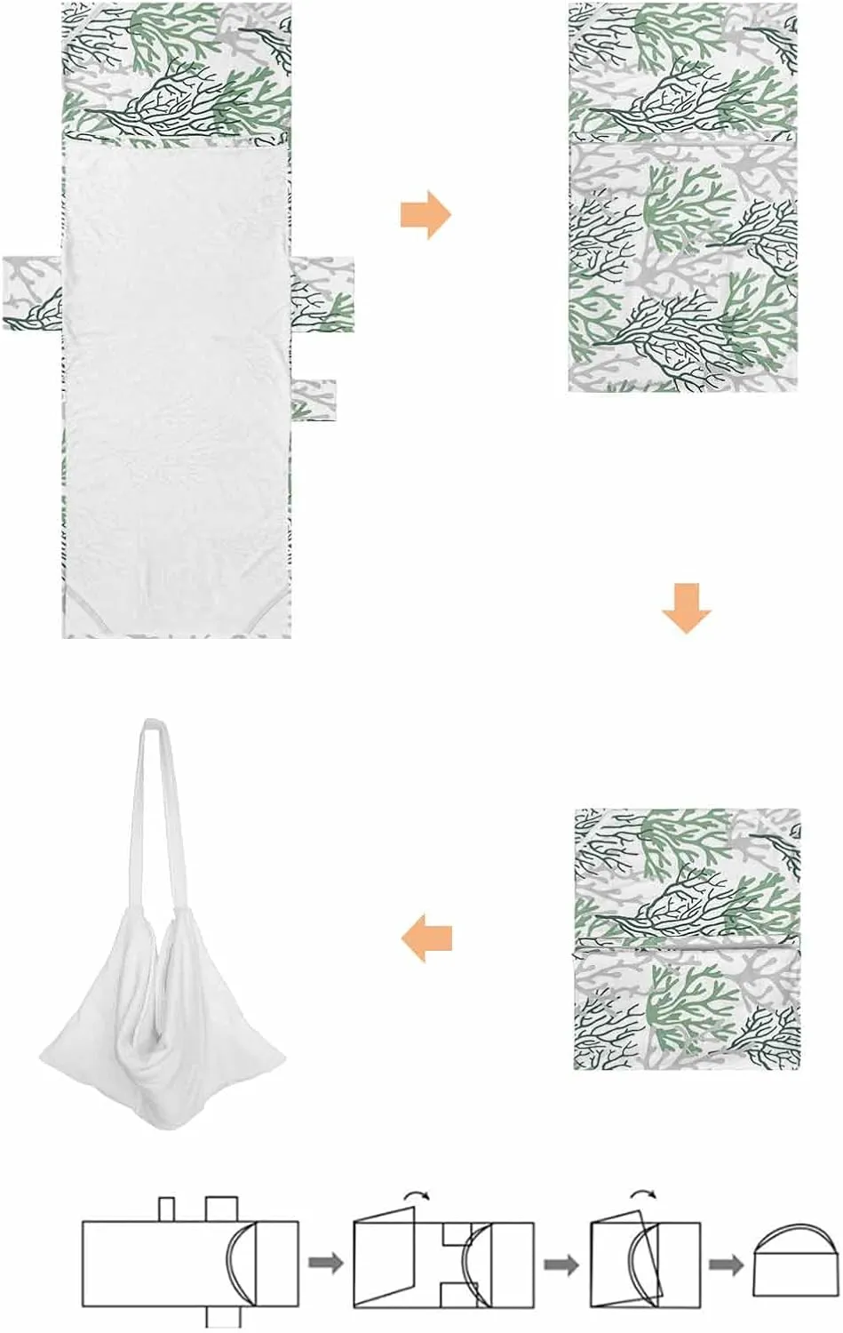 Beach Pool Patio Lounge Chaise Chair Cover Towel with Pockets,Solid Green Coral Absorbent & Quick Dry Microfiber Towel Cover Bag Summer Travel Accessories Abstract Contemporary Grey Geometric