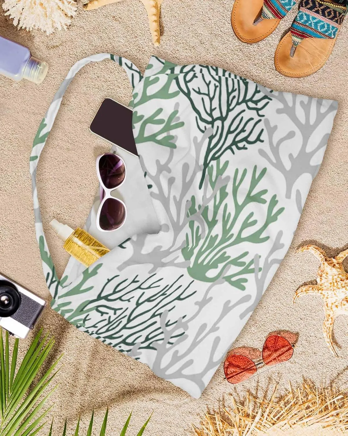 Beach Pool Patio Lounge Chaise Chair Cover Towel with Pockets,Solid Green Coral Absorbent & Quick Dry Microfiber Towel Cover Bag Summer Travel Accessories Abstract Contemporary Grey Geometric