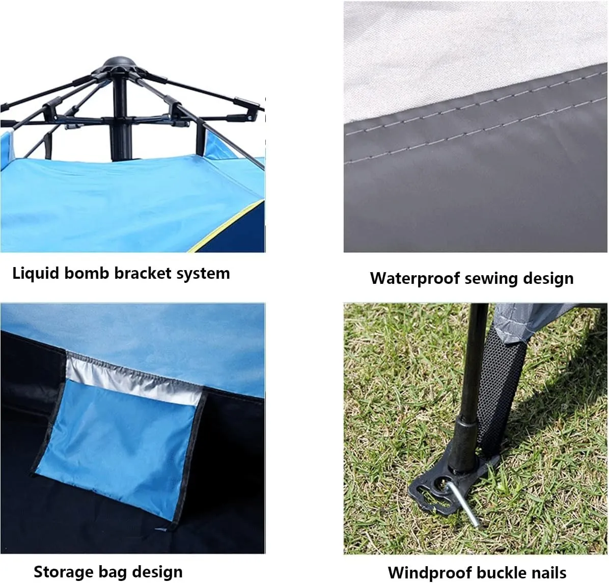 Beach Tent，UV Sun Shelter Lightweight Beach Sun Shade Canopy Cabana Beach Tents Fit 3 Person Lightweight and Easy to Carry Beach Gear (Color : Orange, Size : 200cm*150cm*110cm)