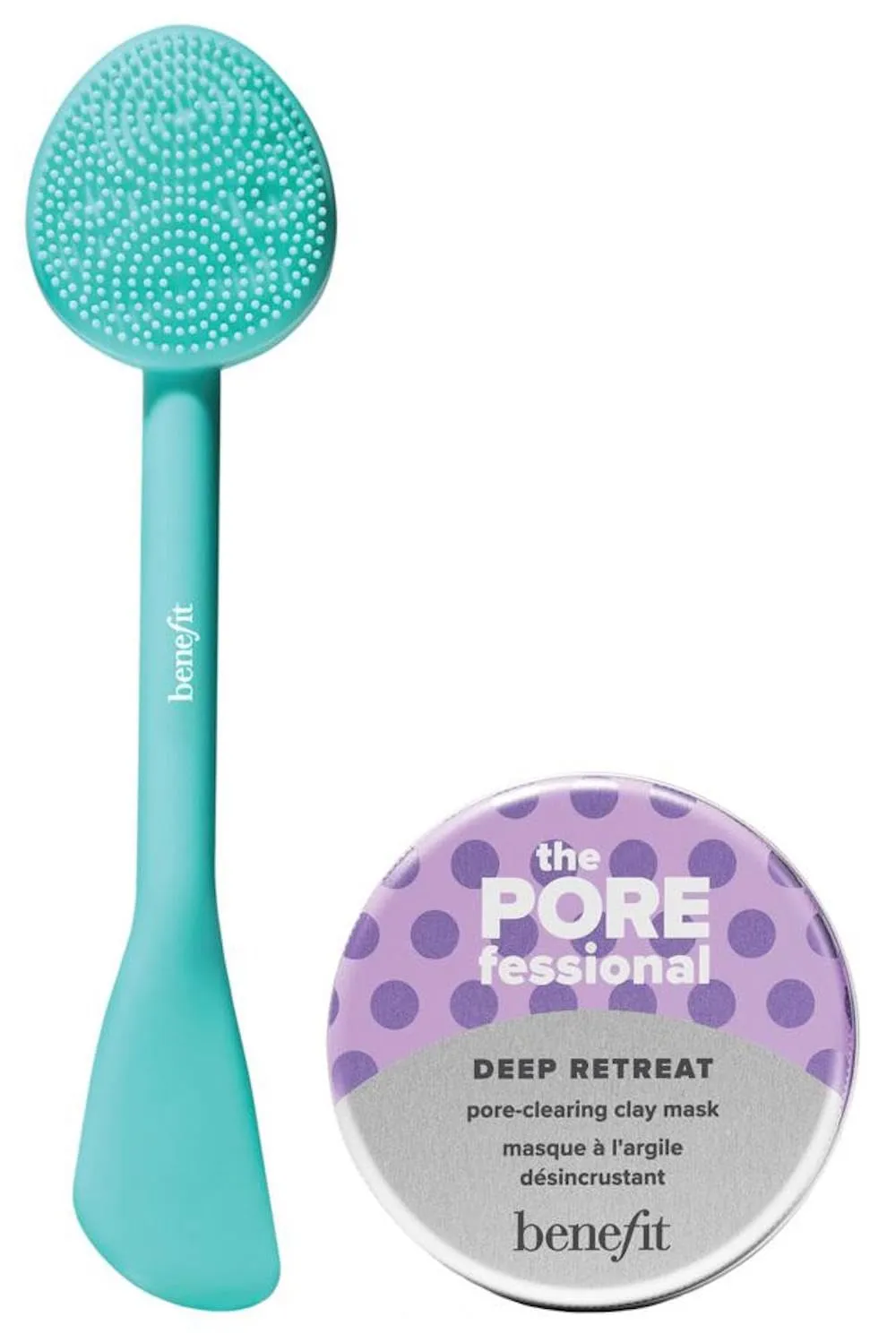 Benefit Cosmetics The POREfessional Deep Retreat Pore-Clearing Kaolin Clay Mask 2.5 oz / 75 mL   The Porefessional All in One Mask Wand UNBOXED SET