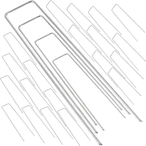BESPORTBLE 50pcs U-Shaped Garden Stakes Ground Nails for Securing Grass Cloth Tarps and Sunshade Nets Lightweight and Easy to Use Landscape Fixing Tools