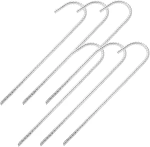 BESPORTBLE 6pcs Tent Crutches Ground Pegs Tent Stakes Heavy Duty Camping Tent Pegs Heavy Duty Screw Outdoor Portable Sand Anchor Beach Tent Wear-Resistant Tent Stakes Large Tent Pegs Iron