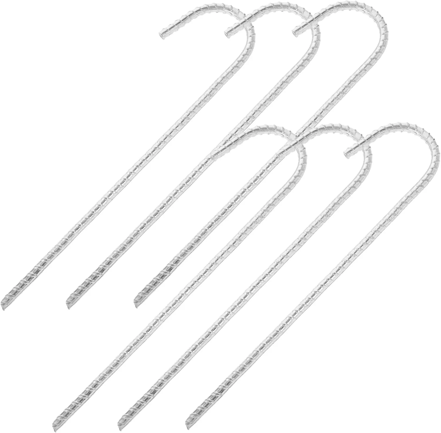 BESPORTBLE 6pcs Tent Crutches Ground Pegs Tent Stakes Heavy Duty Camping Tent Pegs Heavy Duty Screw Outdoor Portable Sand Anchor Beach Tent Wear-Resistant Tent Stakes Large Tent Pegs Iron